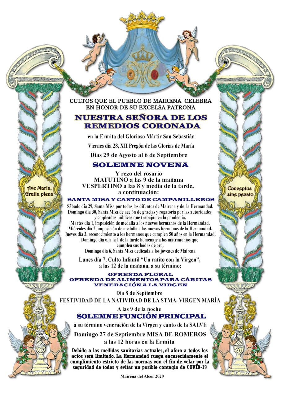 Cartel Cultos Remedios 2020