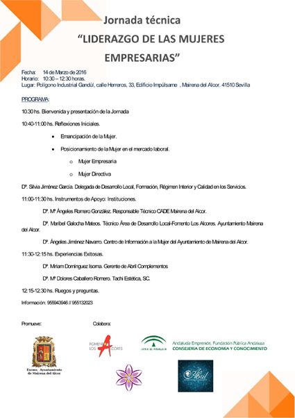 CARTEL JORNADA LIDERAZGO DE LAS MUJERES EMPRESARIAS