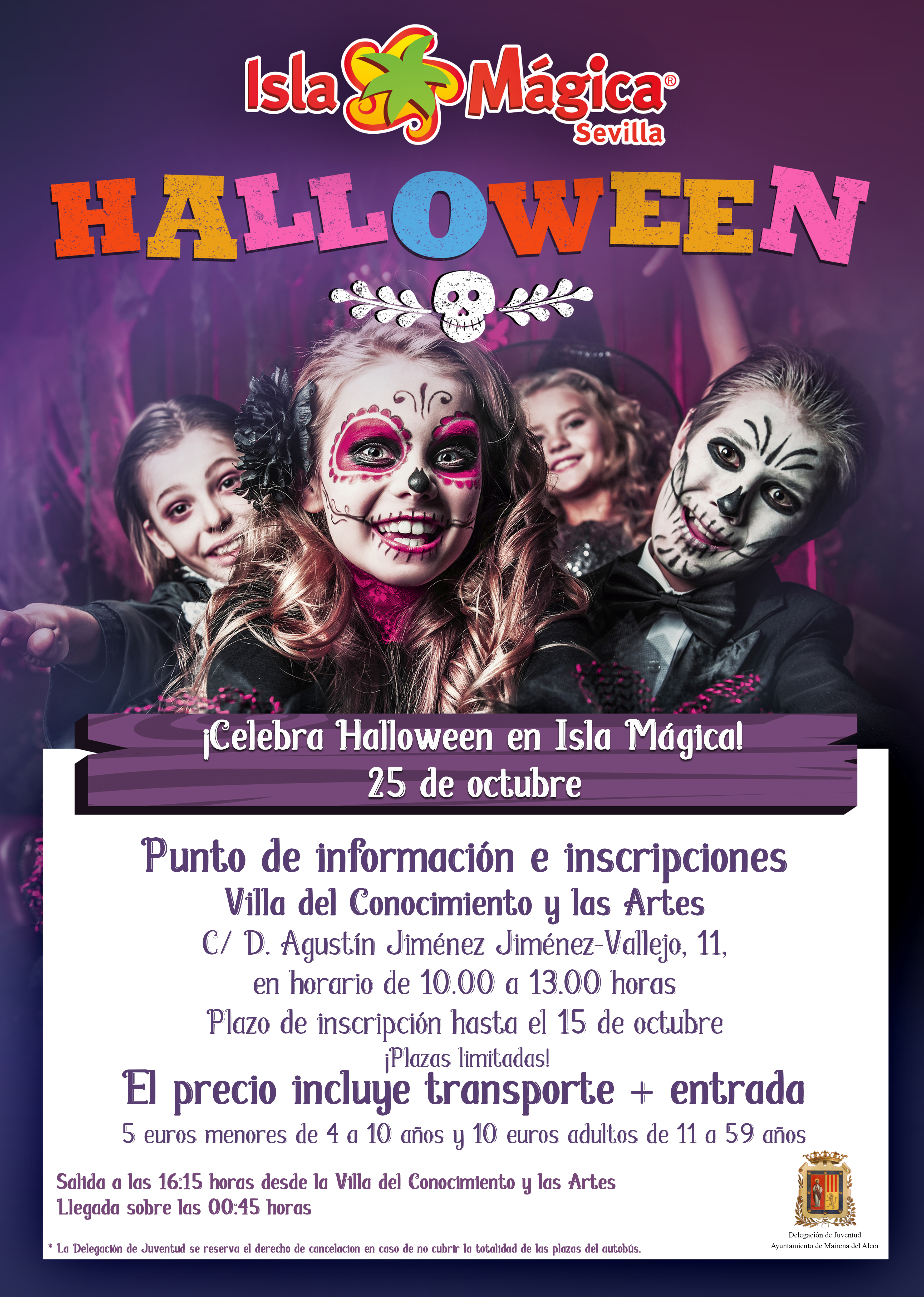Cartel Halloween Isla Magica