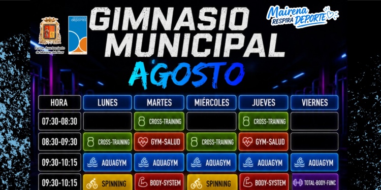 Agosto en el gimnasio municipal