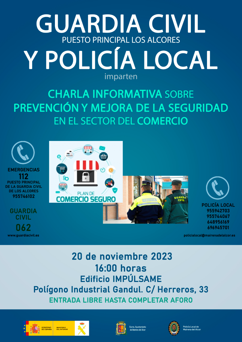 RRSSCartelCharlaGuardiaCivilComercio2023