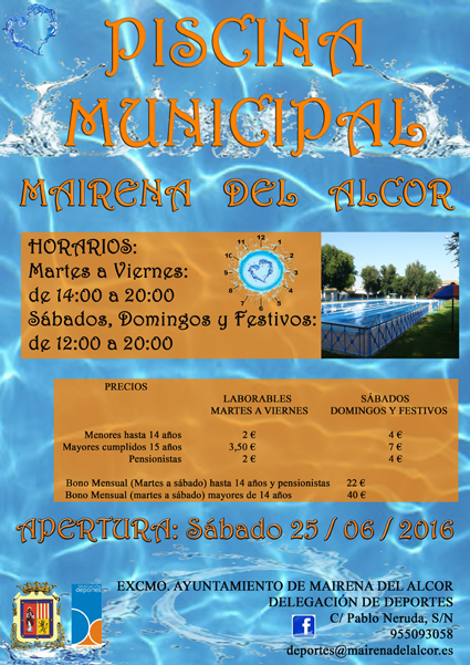 CARTEL PISCINA VERANO 2016