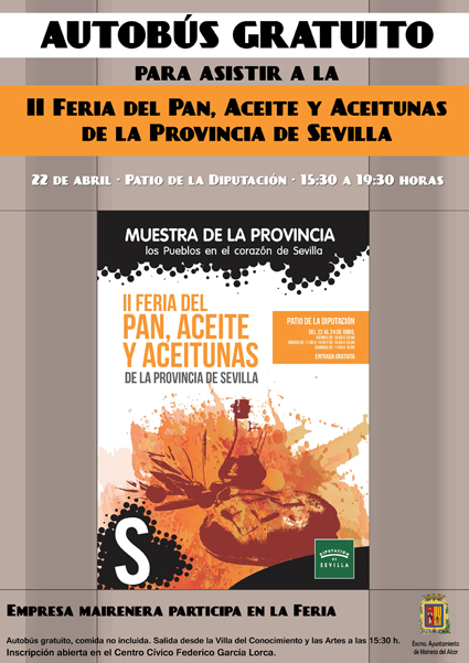 CartelBusFeriaPanAceiteAceitunas_I