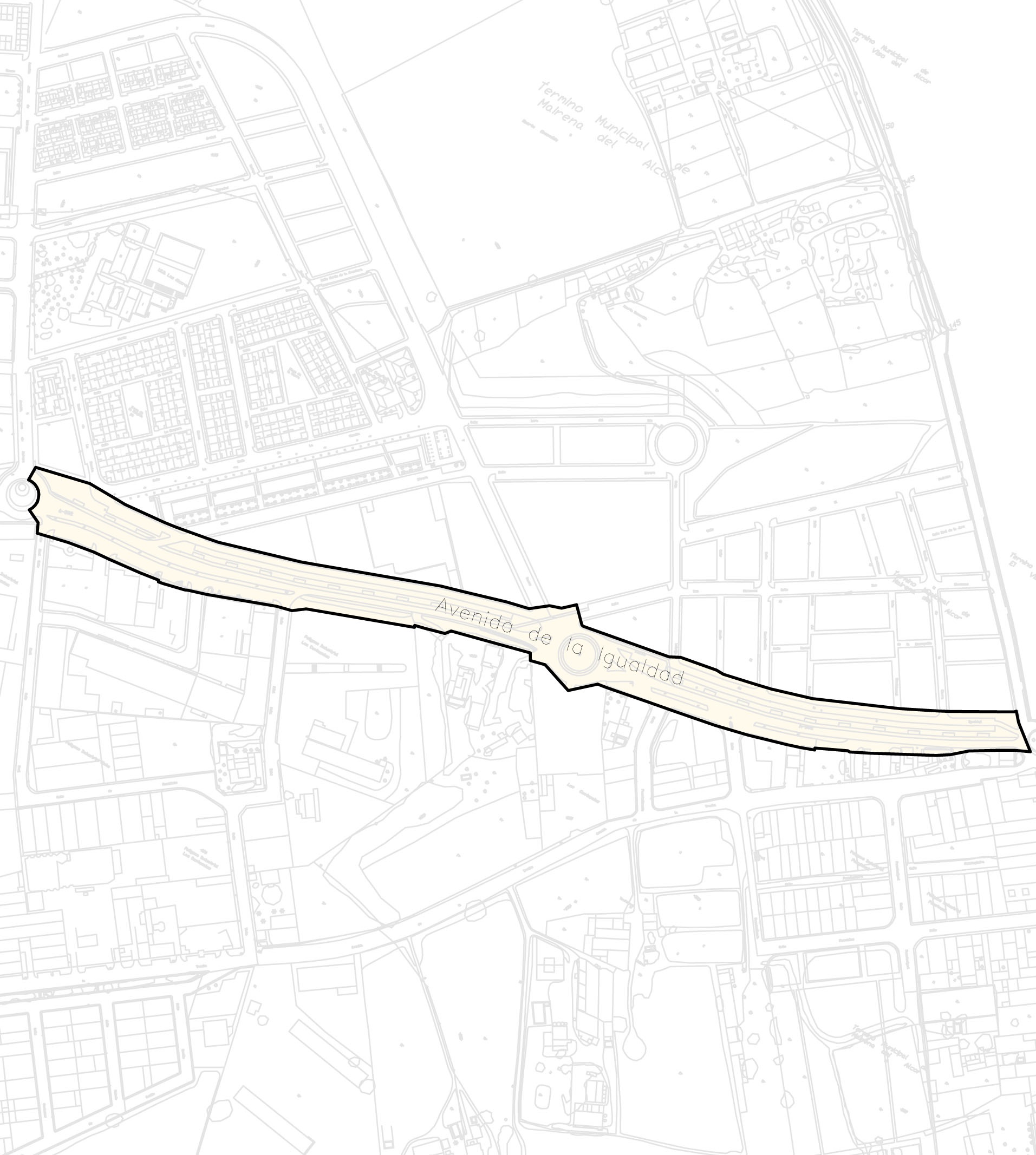 Avenida de la Igualdad delimitacion