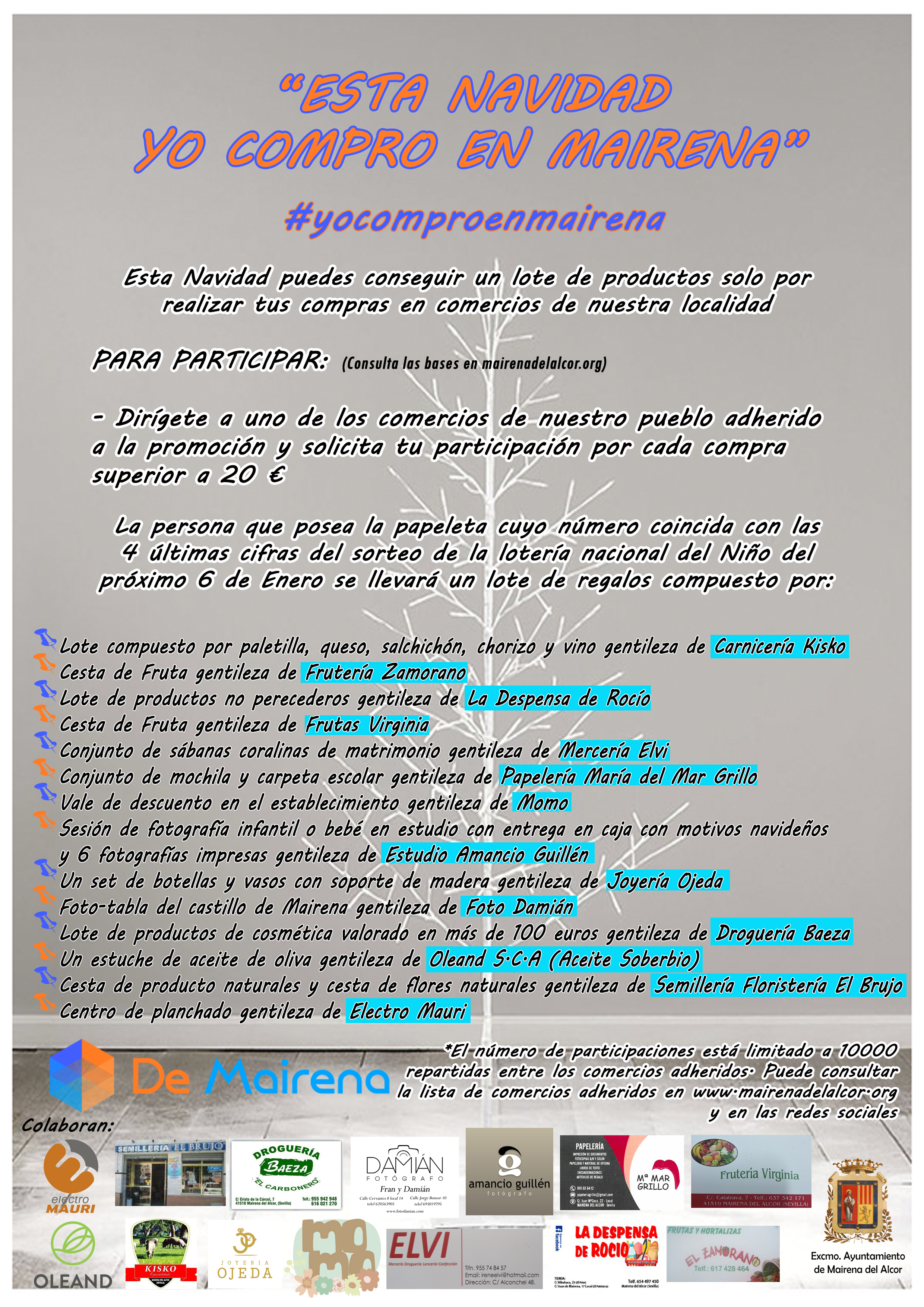 CARTEL CAMPAÑA NAVIDAD PAPELETAS COMERCIOS