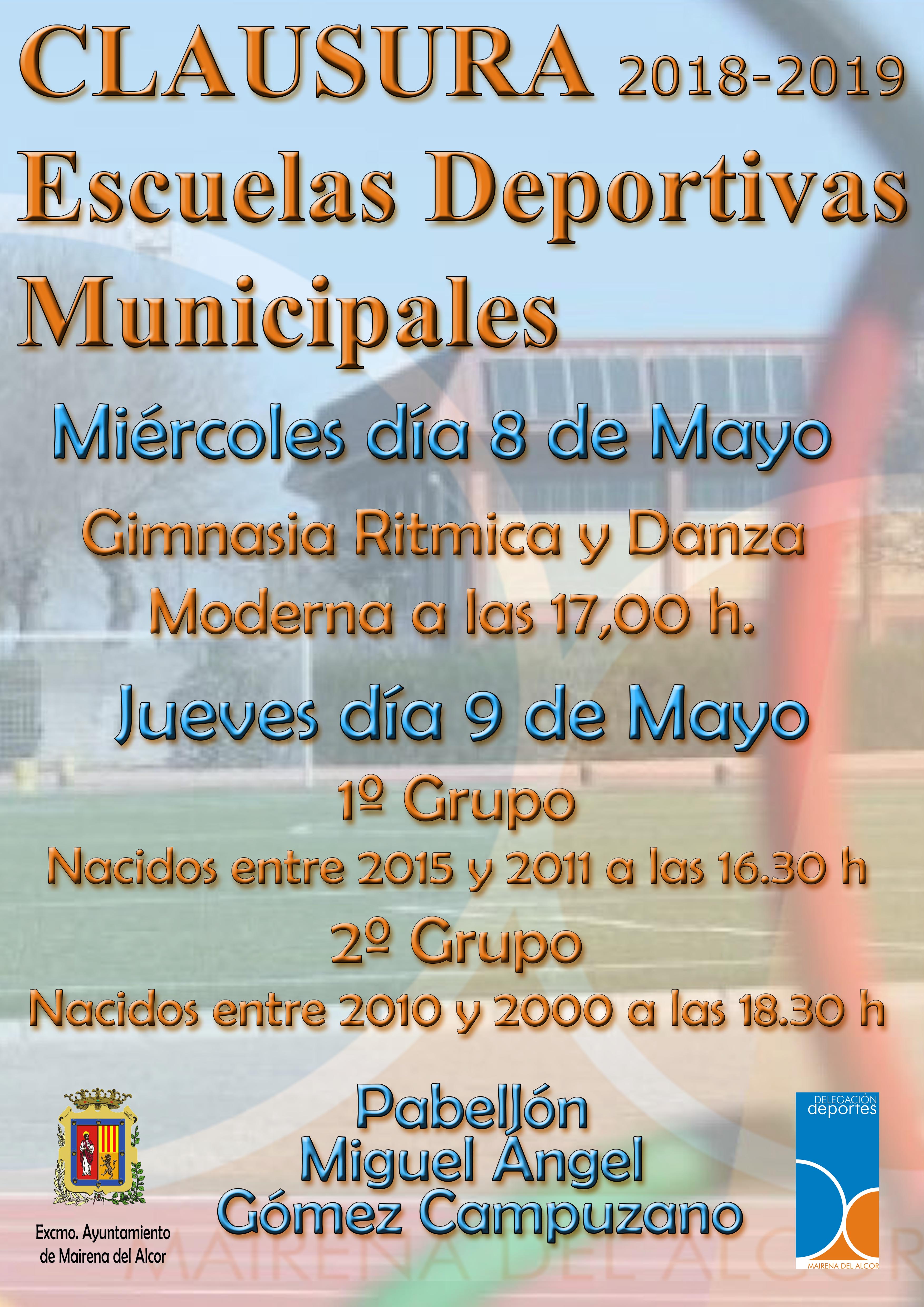 CARTEL CLAUSURA ESCUELAS 2018-2019