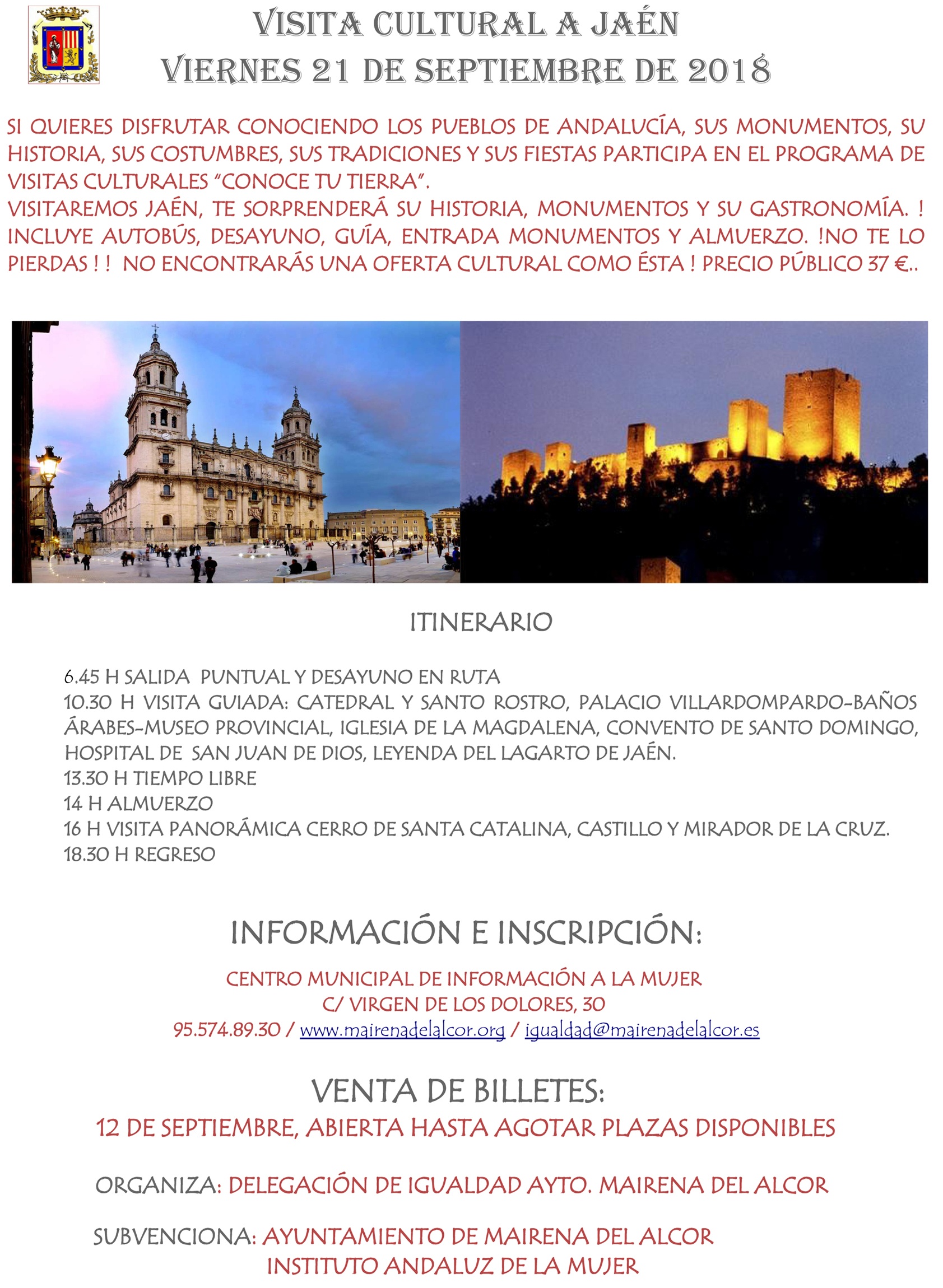 CARTEL VISITA CULTURAL JAÉN