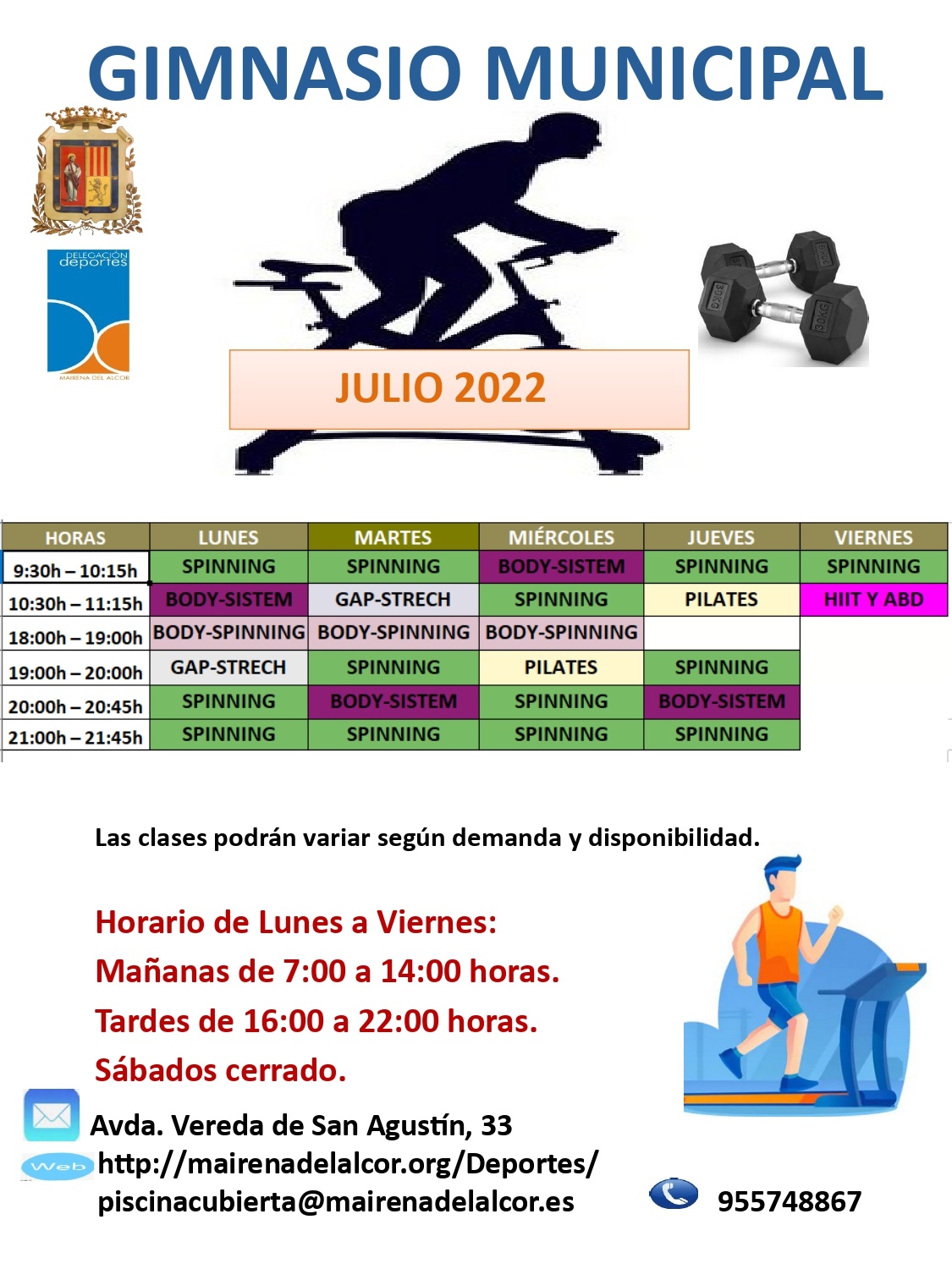 Gimnasio julio 2022