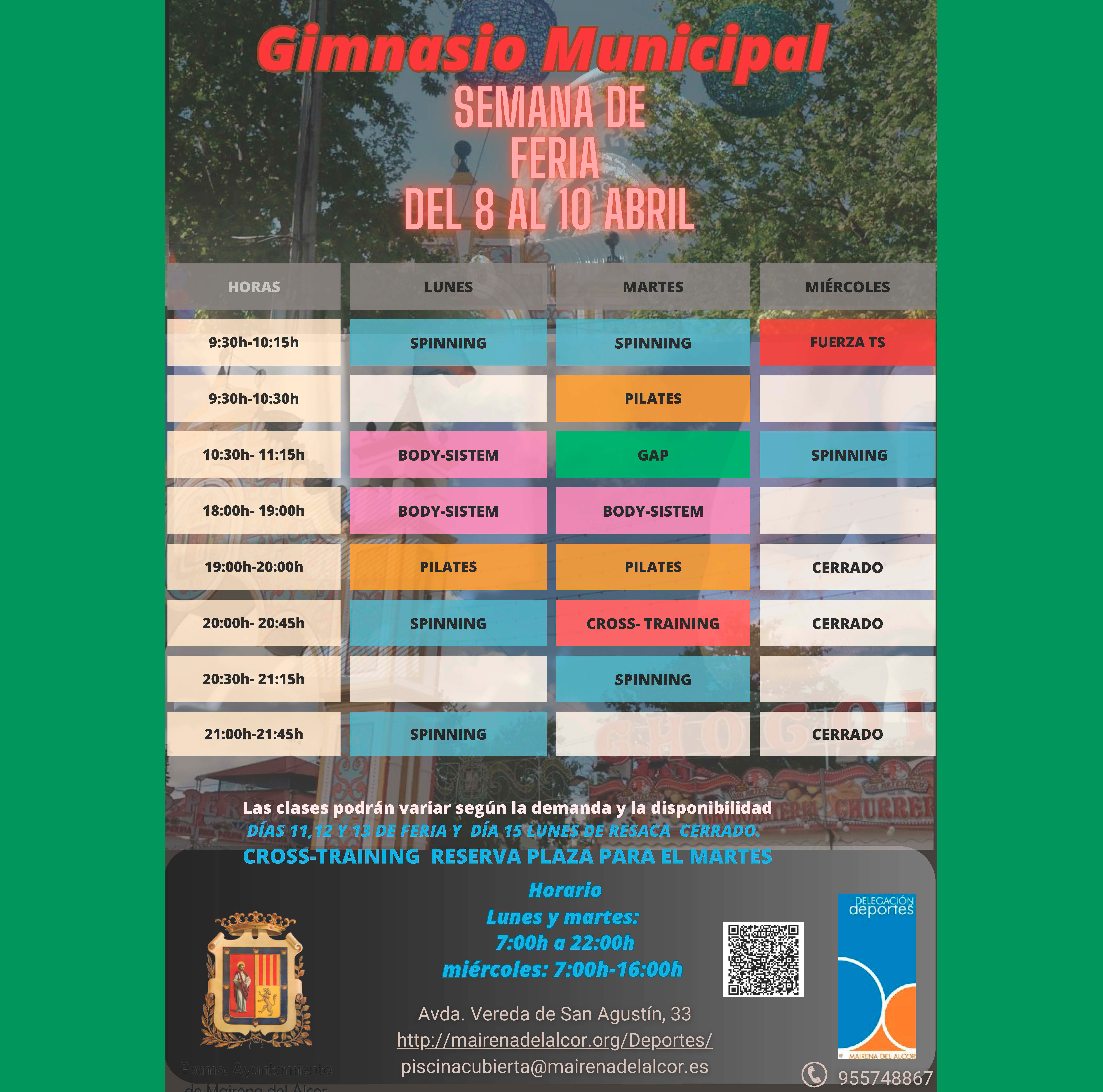 HORARIO FERIA GYM