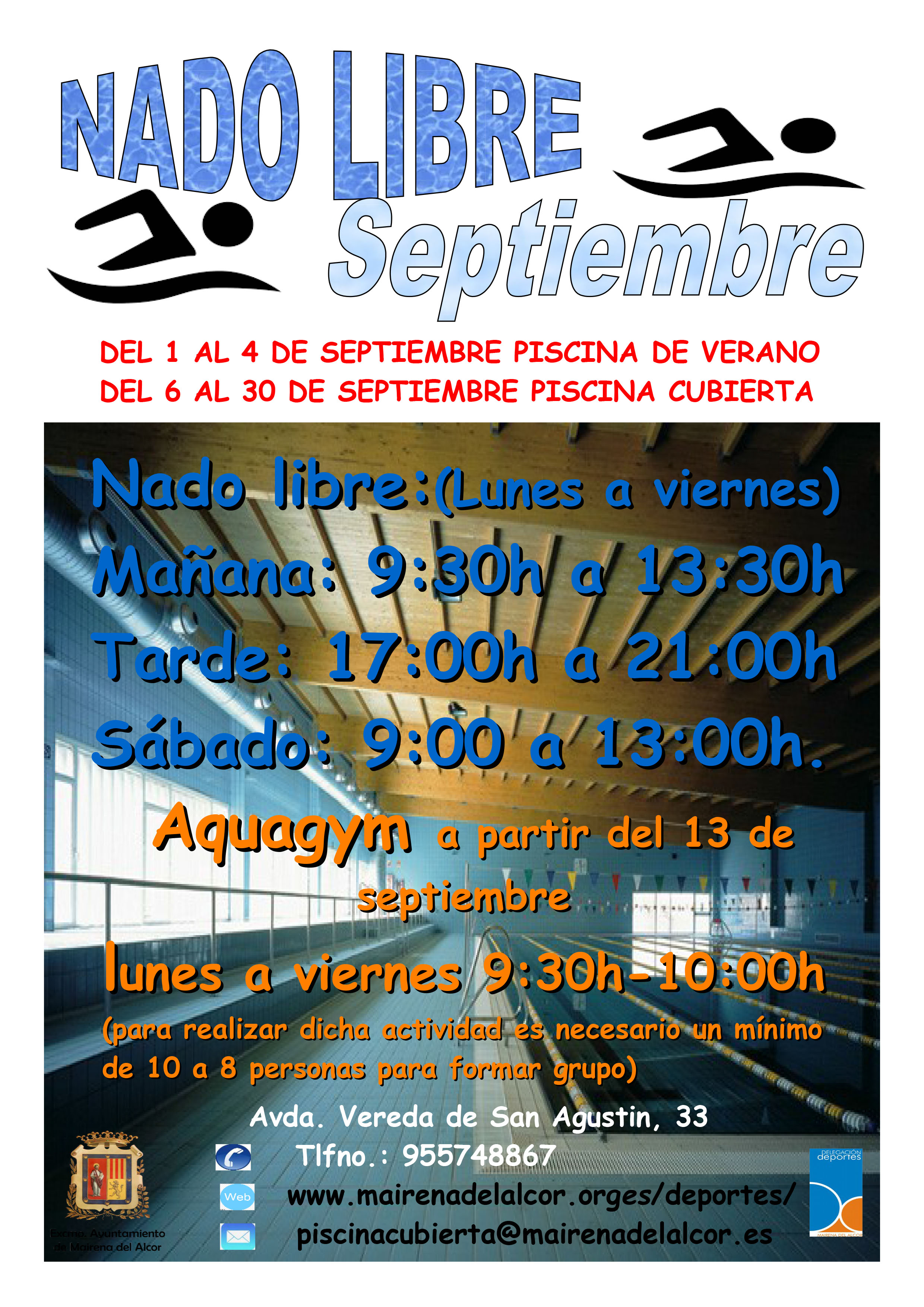 NADO LIBRE SEPTIEMBRE PISCINA CUBIERTA