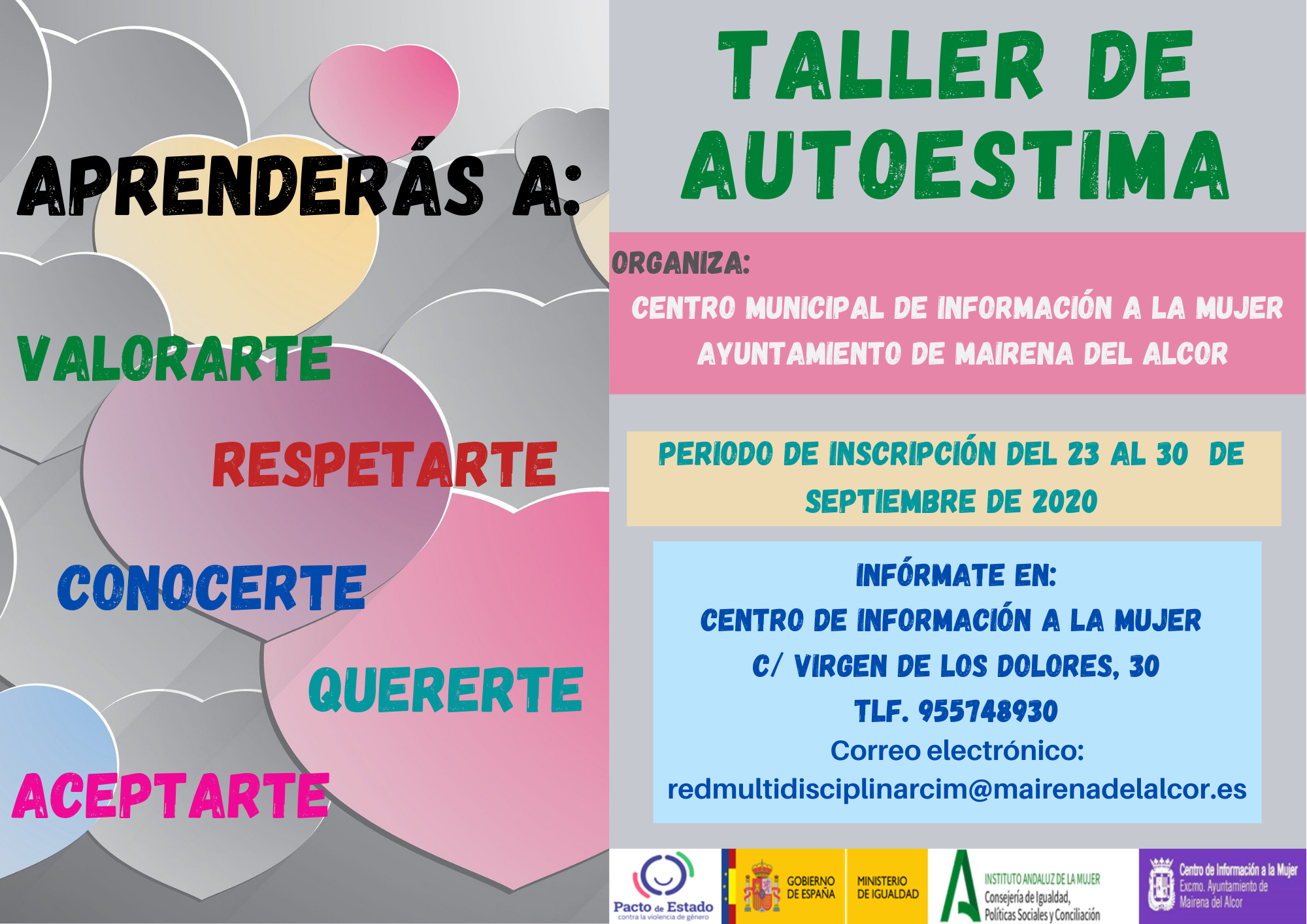TALLER DE AUTOESTIMA cartel