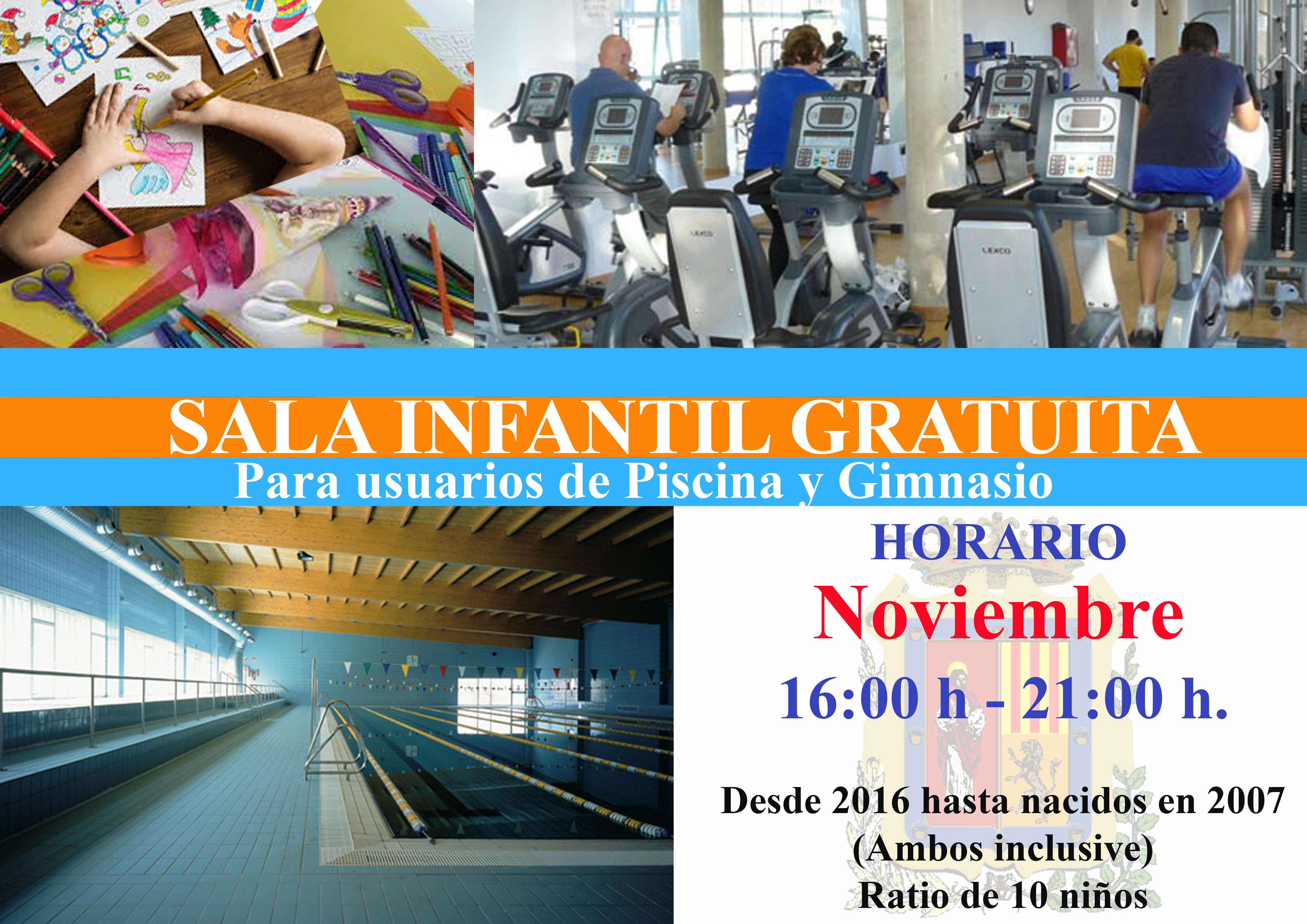 cartel guarderia piscina gym NOVIEMBRE 2019