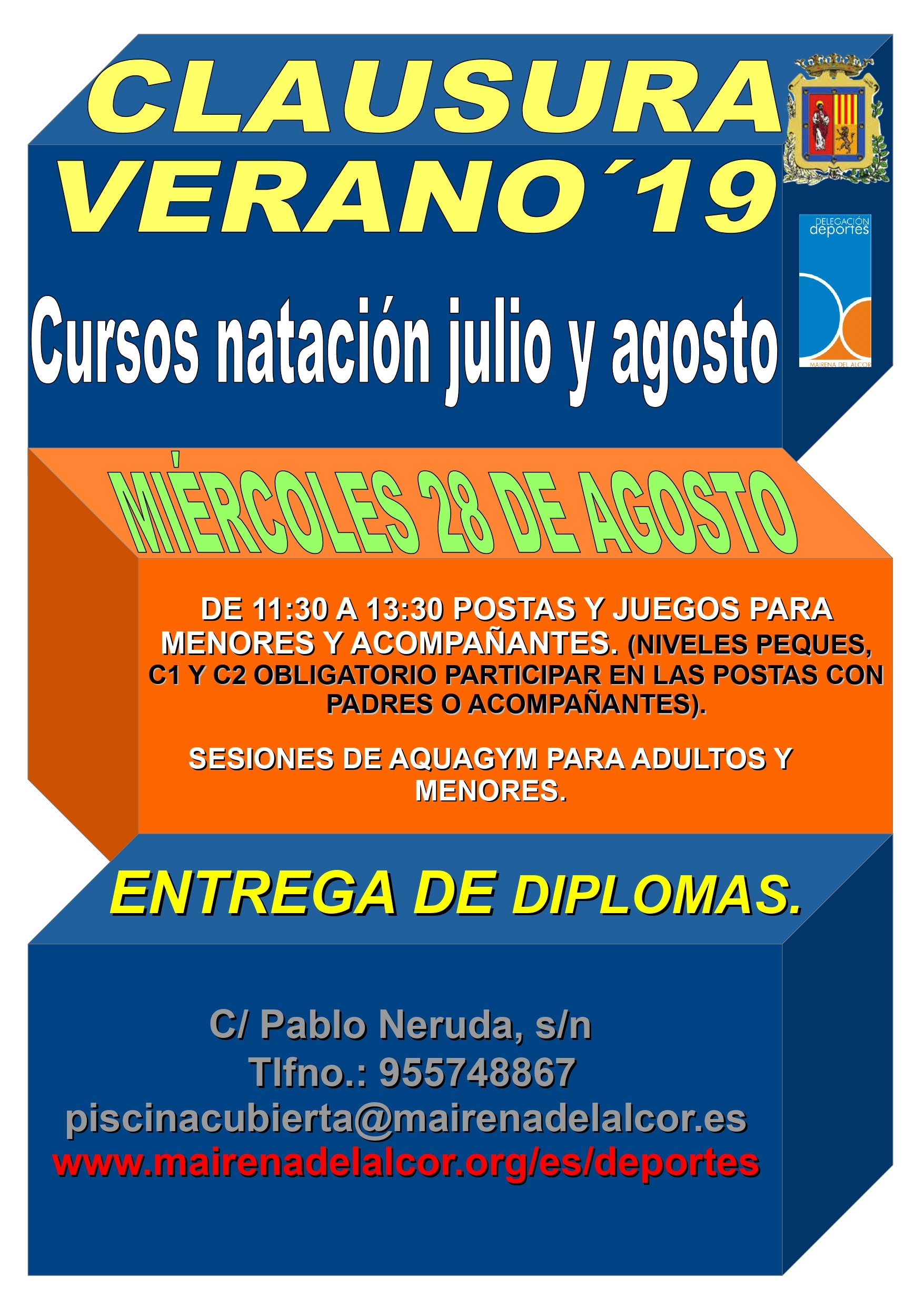 clausura cursos natacion verano 19